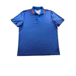 Redvanly Carver Performance Golf Polo Size XL Geometric Olympic Blue
